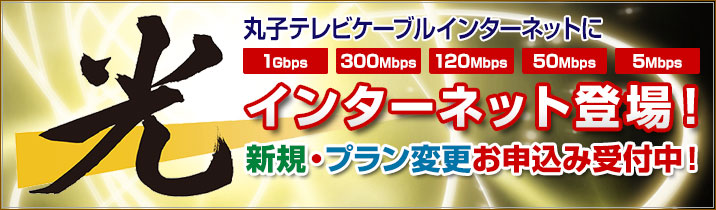 丸子テレビケーブルインターネットに
光インターネット登場！